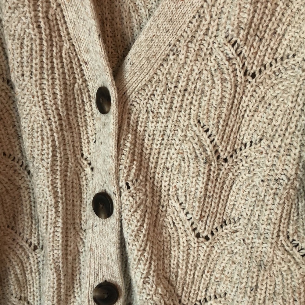 Oversized Chunky Cream Knit Cardigan